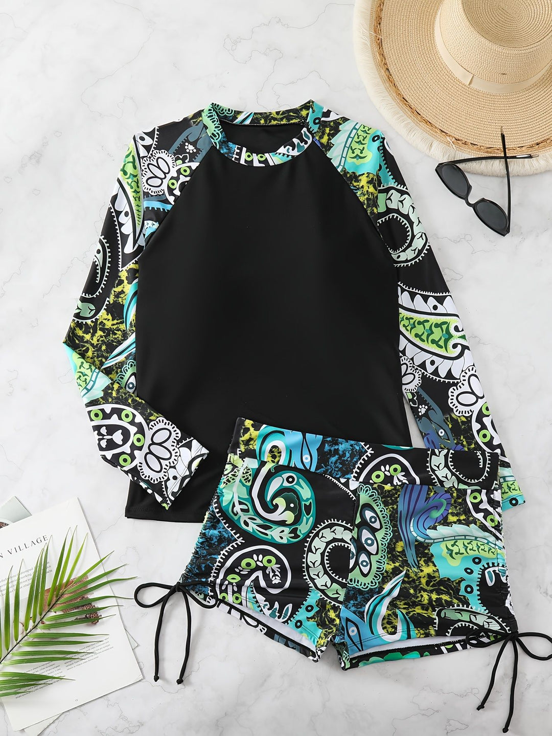 Women’s rash guard with short swim shorts Mune Fashion