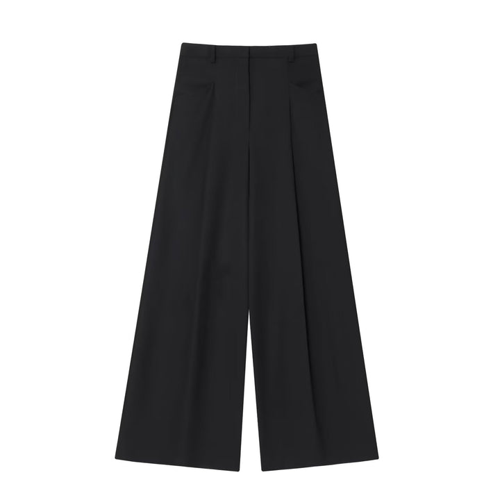 Women's High-Waisted Culotte Pants with Wide Legs, Crease and Stylish Tailoring Look Mune Fashion