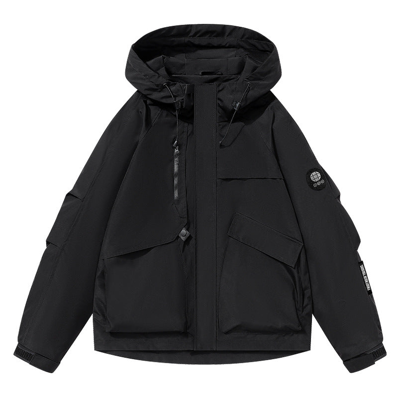 Women's Utility Softshell Jacket with Hood, Water-Repellent Membrane and Multifunction Pockets Mune Fashion