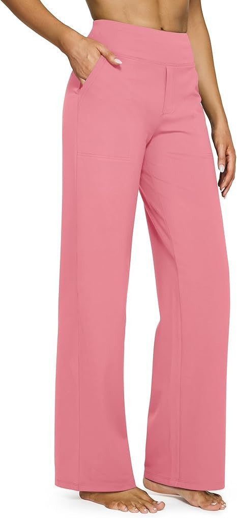Women wide-cut Palazzo pants with high-cut comfort waistband and side pockets Mune Fashion