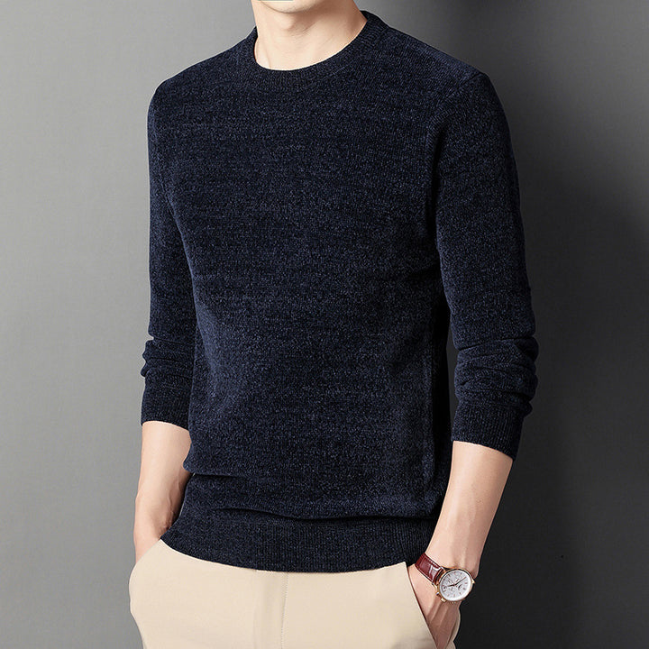 Men's fine knit thermal pullover with thermo fleece lining and slim fit Mune Fashion