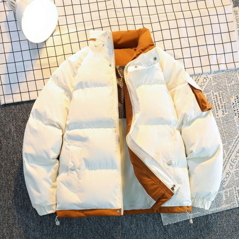 Men's Insulated Oversized Puffer Jacket with Contrast Lining, Arm Pocket & Drawstring Mune Fashion