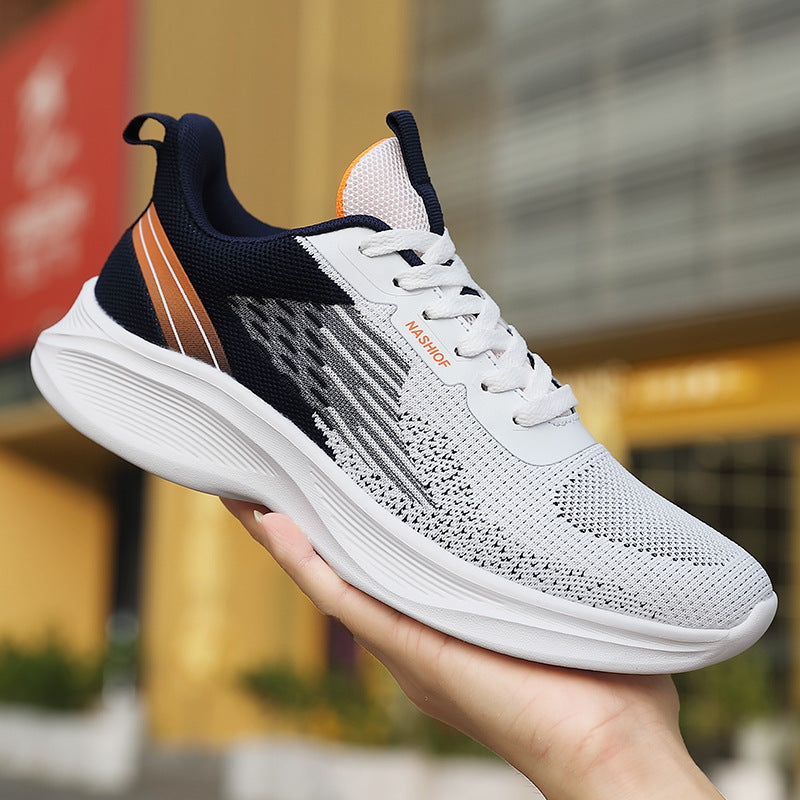 Men's lightweight breathable running shoes with cushioning midsole made of memory foam and knitted upper Mune Fashion