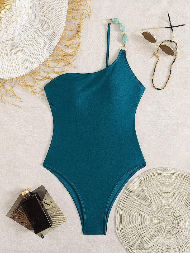 Women's Elegant Swimsuit with Narrow Straps and Figure-Flattering Cut Mune Fashion