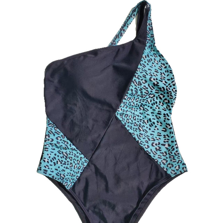 Women's One-Sided Swimsuit with Modern Animal Print Mune Fashion