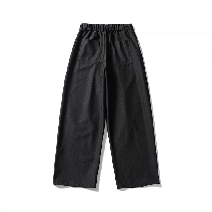 Women High-waisted Culotte Pants with elastic back, soft twill and decorative front pleats Mune Fashion