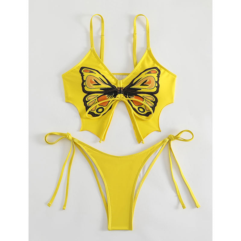 Women's Colorful Bikini Set with Butterfly Design Mune Fashion