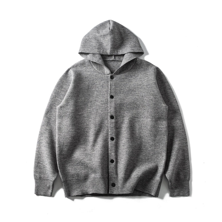 Unisex Light Hoodie Cardigan with Snap Fastener and Ribbed Cuffs Mune Fashion