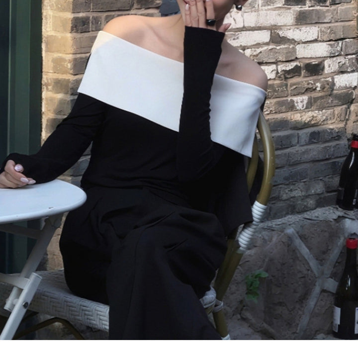 Ladies Elegant and Stylish Jumpsuit with Off-Shoulder Design Drune