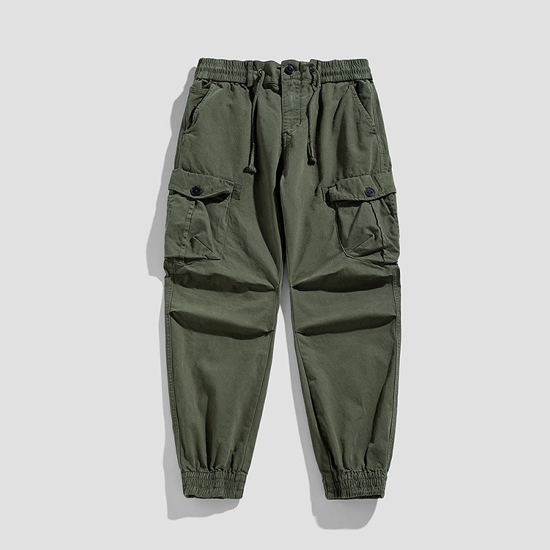 Herren Cargo-Jogger mit Tunnelzugbund, Mehrfachtaschen und elastischen Knöchelabschlüssen Mune Fashion