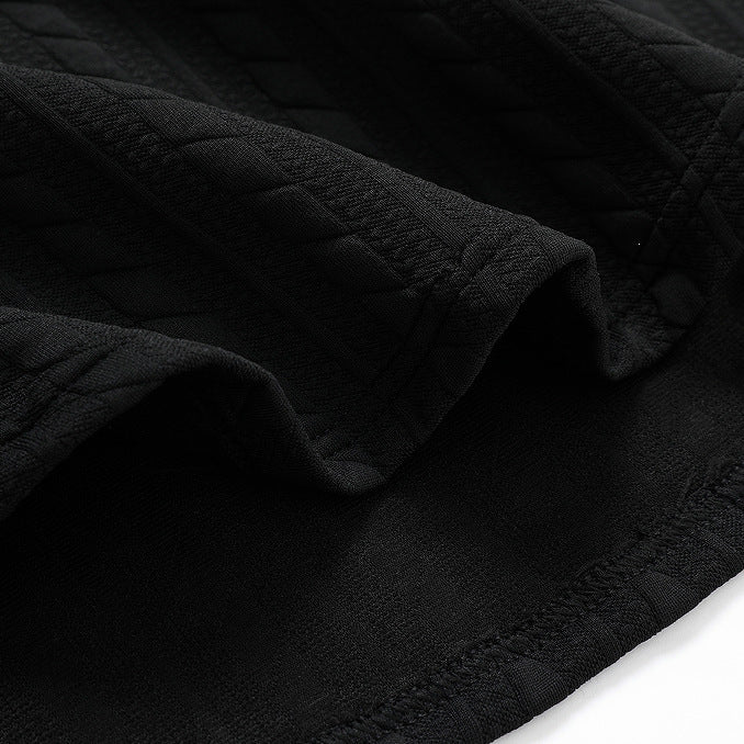 Men's Fine Structure Chunky Knit Round Neck Sweatshirt with Cable Pattern & Relaxed Fit Mune Fashion