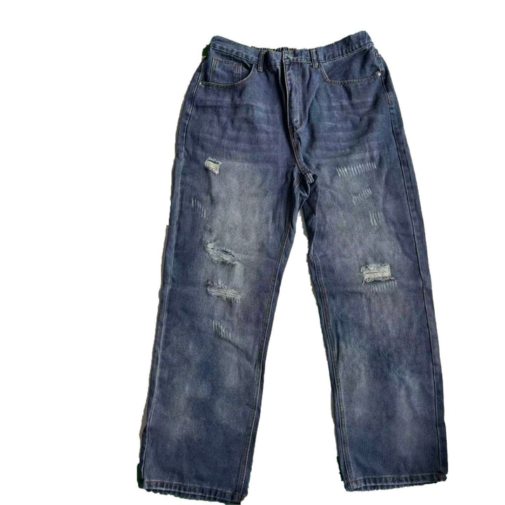 Men's Casual Loose Fit Ripped Jeans Mune Fashion