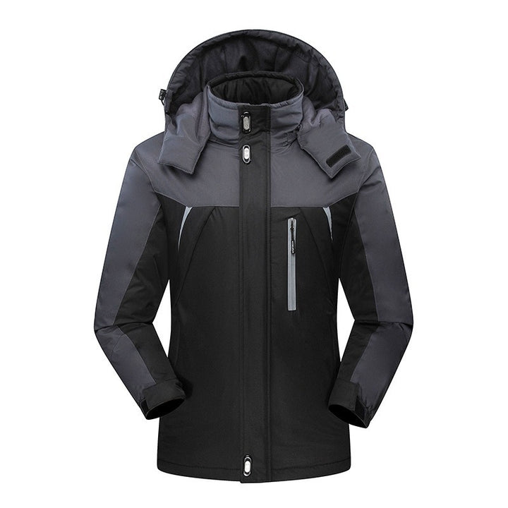 Men's Waterproof Insulated Softshell Ski Jacket with Removable Hood and Multi-Pockets Mune Fashion