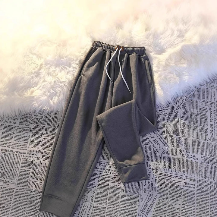 Women's Comfortable Leisure Pants with Elastic Waistband Mune Fashion