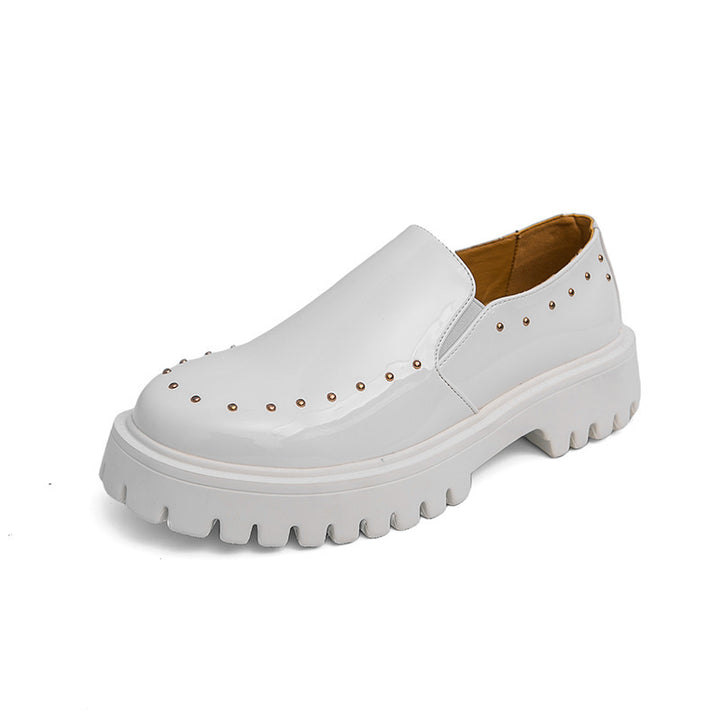 Women’s Platform Brogue Derby with distinctive profile sole and patent leather look Mune Fashion