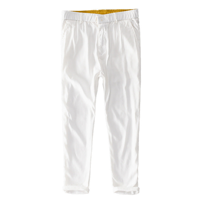 Men's cotton chinos with elastic waistband and tapered fit Mune Fashion