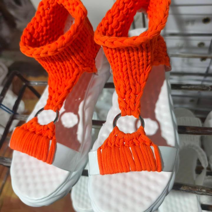 Women nan handwoven braided platform sandals with ergonomic padded sole Mune Fashion