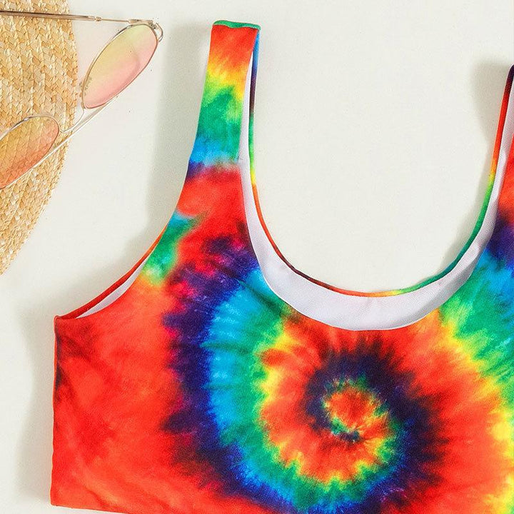 Women's bikini set with vibrant spiral pattern Mune Fashion
