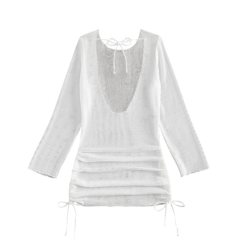 Women's beach dress with elegant ruffle details Mune Fashion