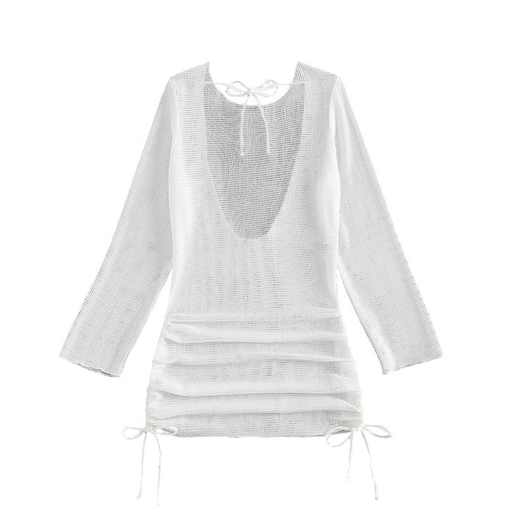 Women's beach dress with elegant ruffle details Mune Fashion