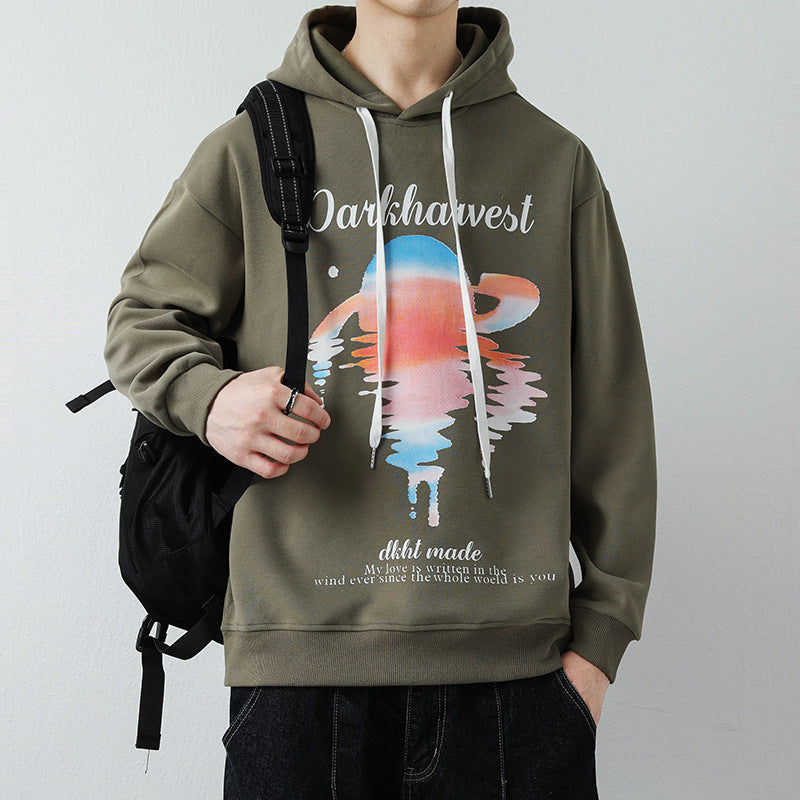 Men's Fashionable Hoodie with Creative Graphic Print Mune Fashion