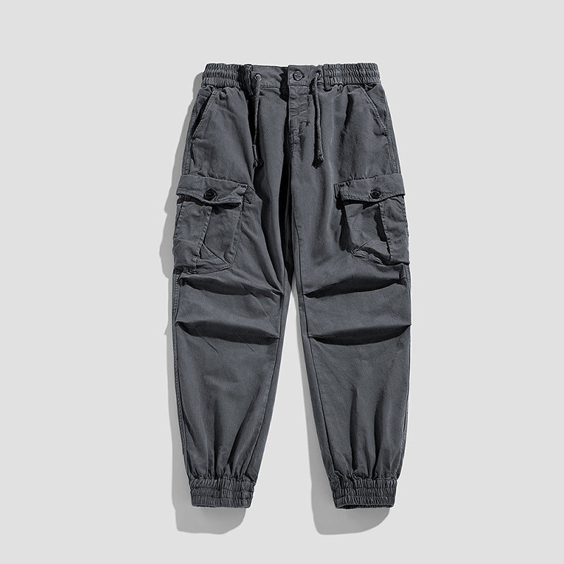 Herren Cargo-Jogger mit Tunnelzugbund, Mehrfachtaschen und elastischen Knöchelabschlüssen Mune Fashion