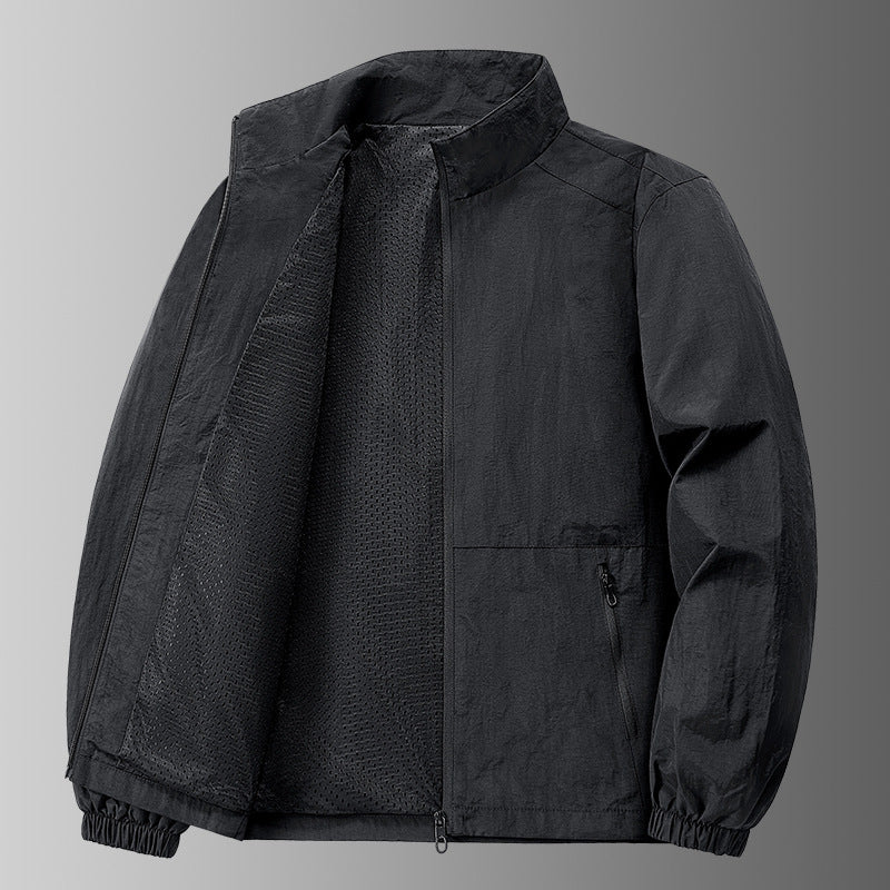 Men's Lightweight Windbreaker with Breathable Mesh Lining Mune Fashion