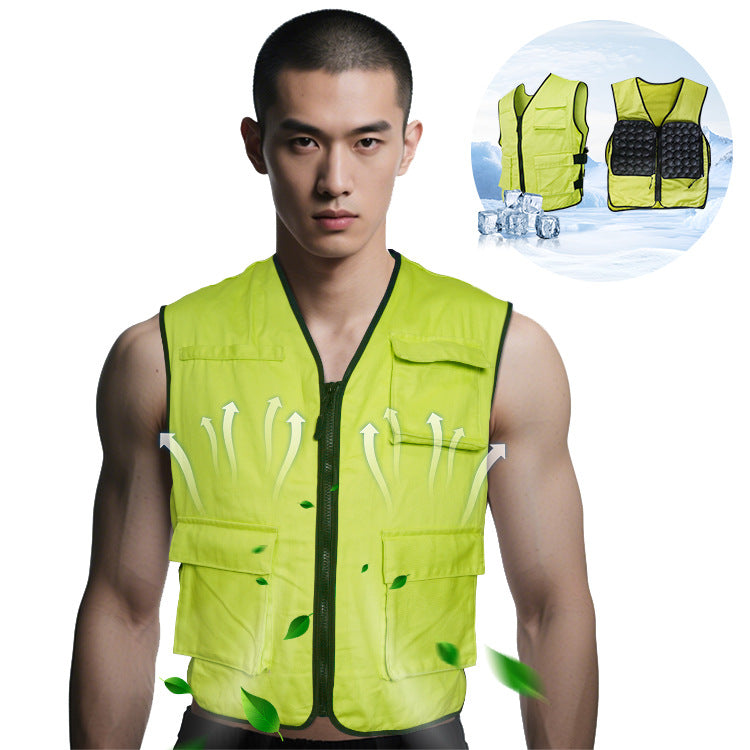 Unisex nan cooling gel cooling vest with adjustable straps and multiple pockets Mune Fashion