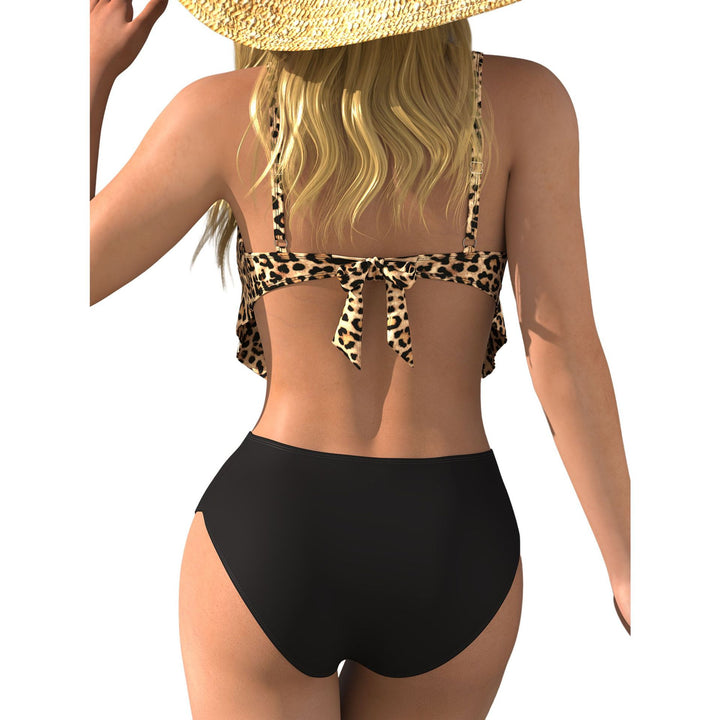 Women's fashionable crop top with animal print and flowing cut Mune Fashion