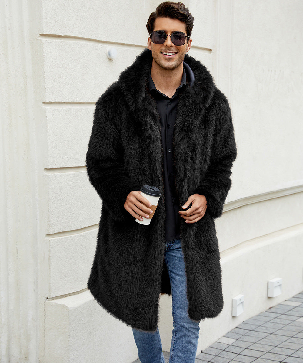 Men's Elegant Lined Coat with Hood Mune