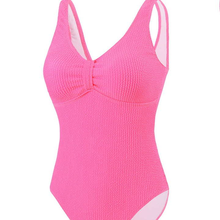 Women High-Quality One-Piece Swimsuit with Waffle Structure Mune Fashion