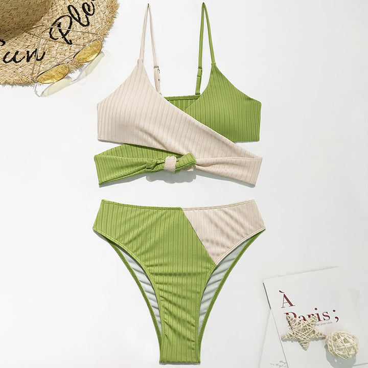 Women's Ribbed Bikini Set with Adjustable Straps Mune Fashion