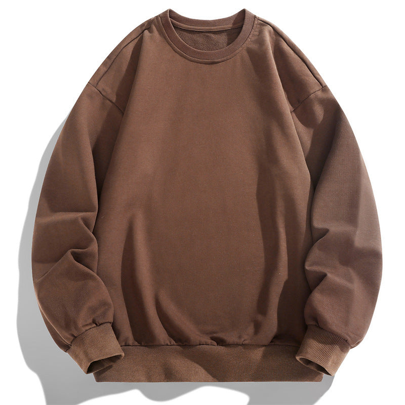 Men's Oversize Crew Neck Sweatshirt with Ribbed Cuffs and Dropped Shoulder Cut Mune Fashion