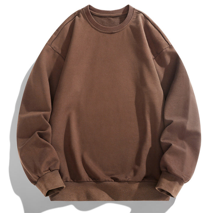 Men's Oversize Crew Neck Sweatshirt with Ribbed Cuffs and Dropped Shoulder Cut Mune Fashion