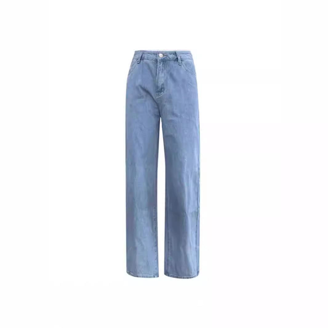 Women nan relaxed-fit baggy jeans with high waist and deep crotch Mune Fashion