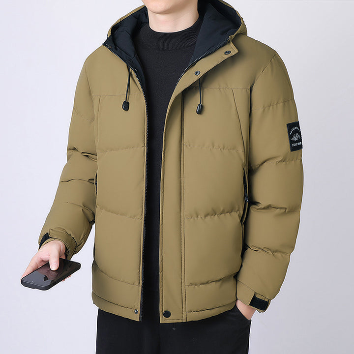 Men's hooded padded jacket with thermal lining and adjustable hem Mune Fashion