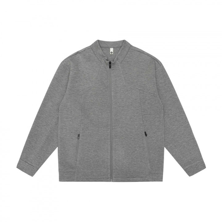 Unisex Minimalistic Oversized Zip Jacket with Stand Collar and Concealed Zipper Pockets Mune Fashion