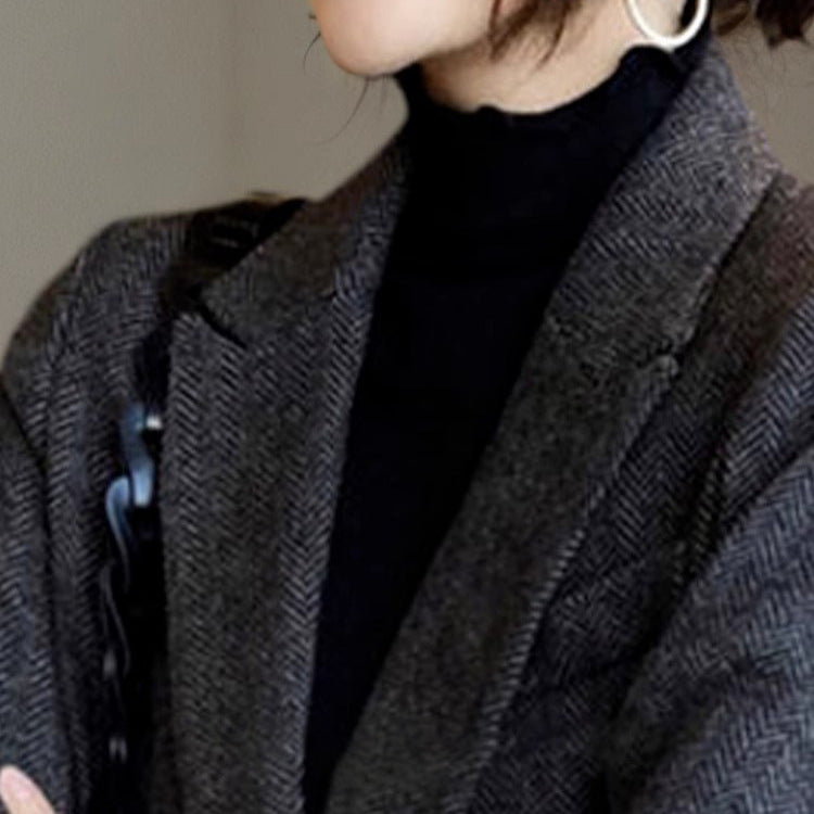 Women Classic Tweed Blazer Mune Fashion