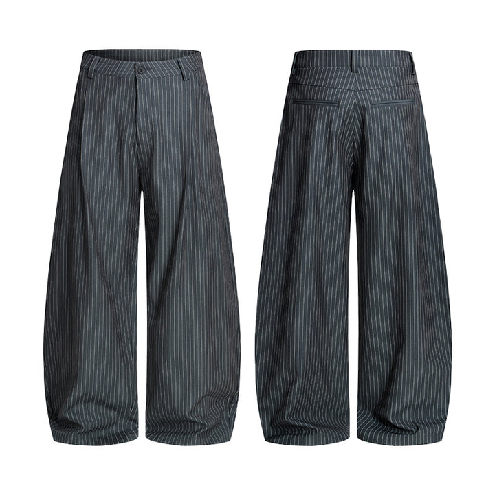 Men's Wide Pinstripe Palazzo Pants Mune Fashion