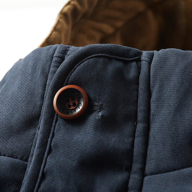 Men's parka with teddy lining and removable inner jacket Mune Fashion