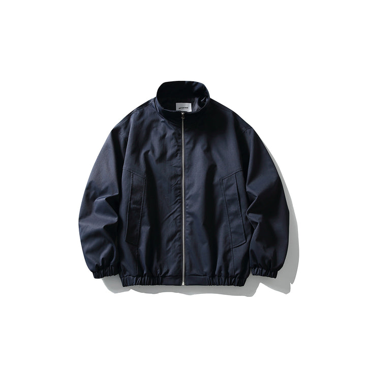 Men's Tech Bomber Jacket in Workwear Style with High Stand-Up Collar and Elastic Hem Mune Fashion