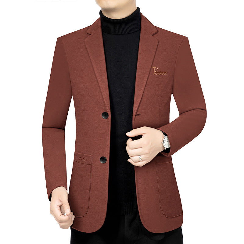 Men's Modern Single-Breasted City Blazer with Patch Pockets and Light Half Lining Mune Fashion