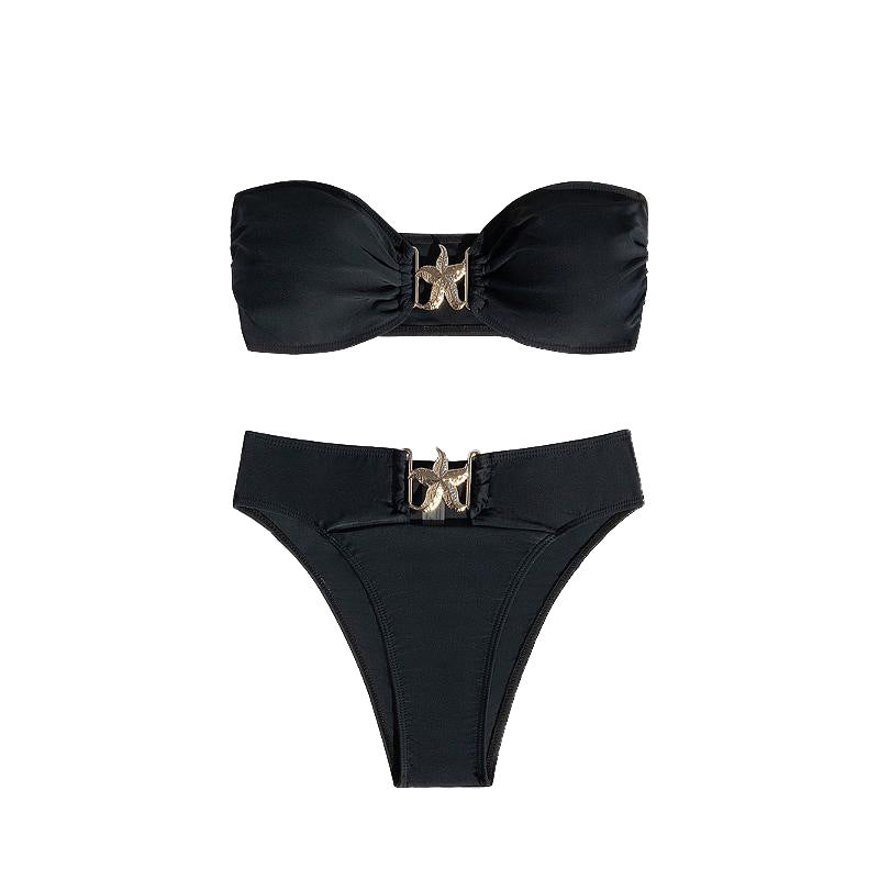Women’s Bandeau Bikini with elegant design element Mune Fashion