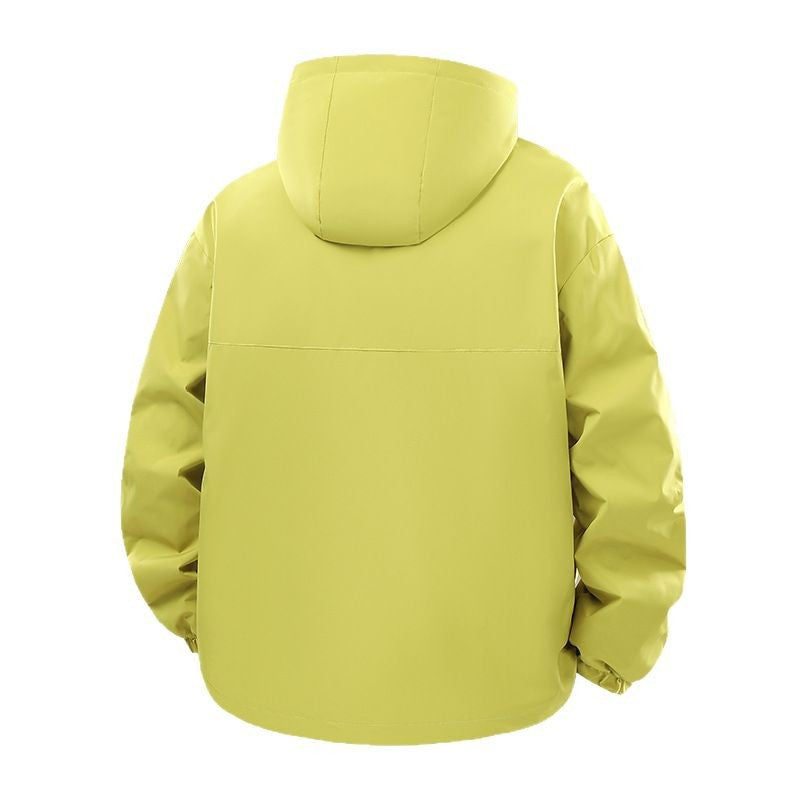 Men's Oversized Utility Softshell Jacket with Hood, Water-Repellent Membrane & Zipper Pockets Mune Fashion
