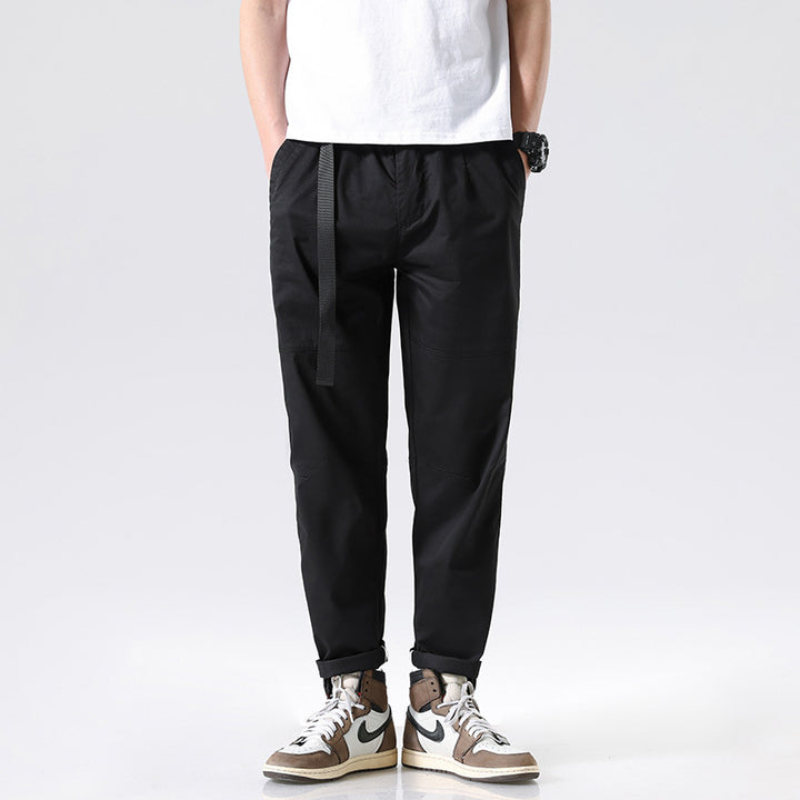 Herren Konisch geschnittene Cargohose mit integriertem Gurtbund und ergonomischen Kniepaneelen Mune Fashion