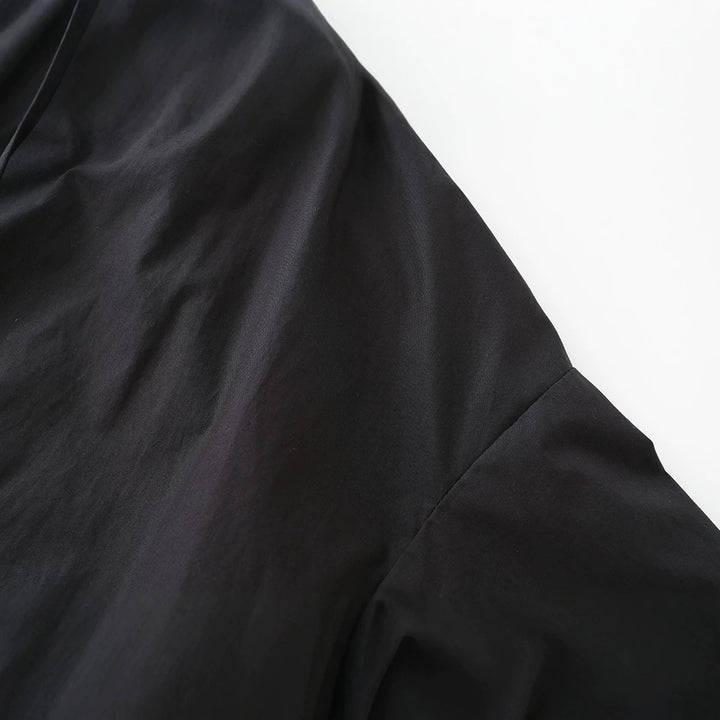 Ladies Lightweight Cropped Blouson with High Stand Collar, Drawstring and Side Ties Drune