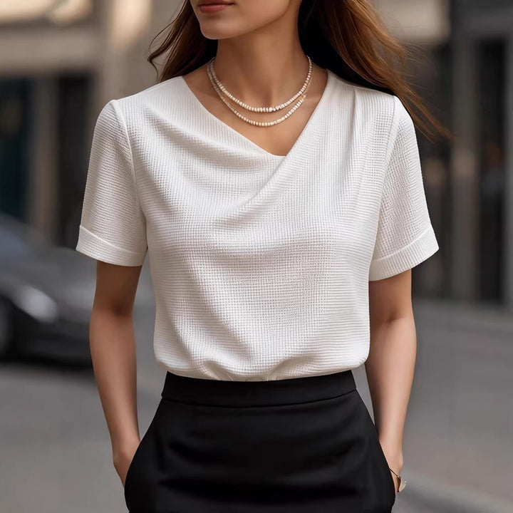 Women's wrap top with textured design Mune Fashion
