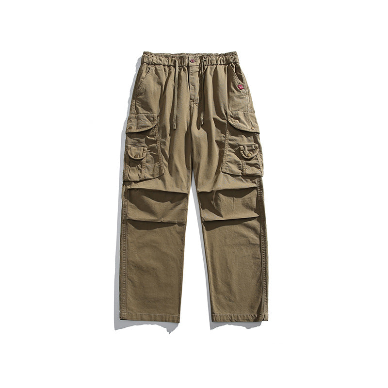 Men's utility cargo pants with elastic waistband, multiple pockets and relaxed fit Drune
