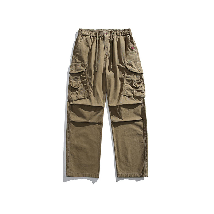 Men's utility cargo pants with elastic waistband, multiple pockets and relaxed fit Drune