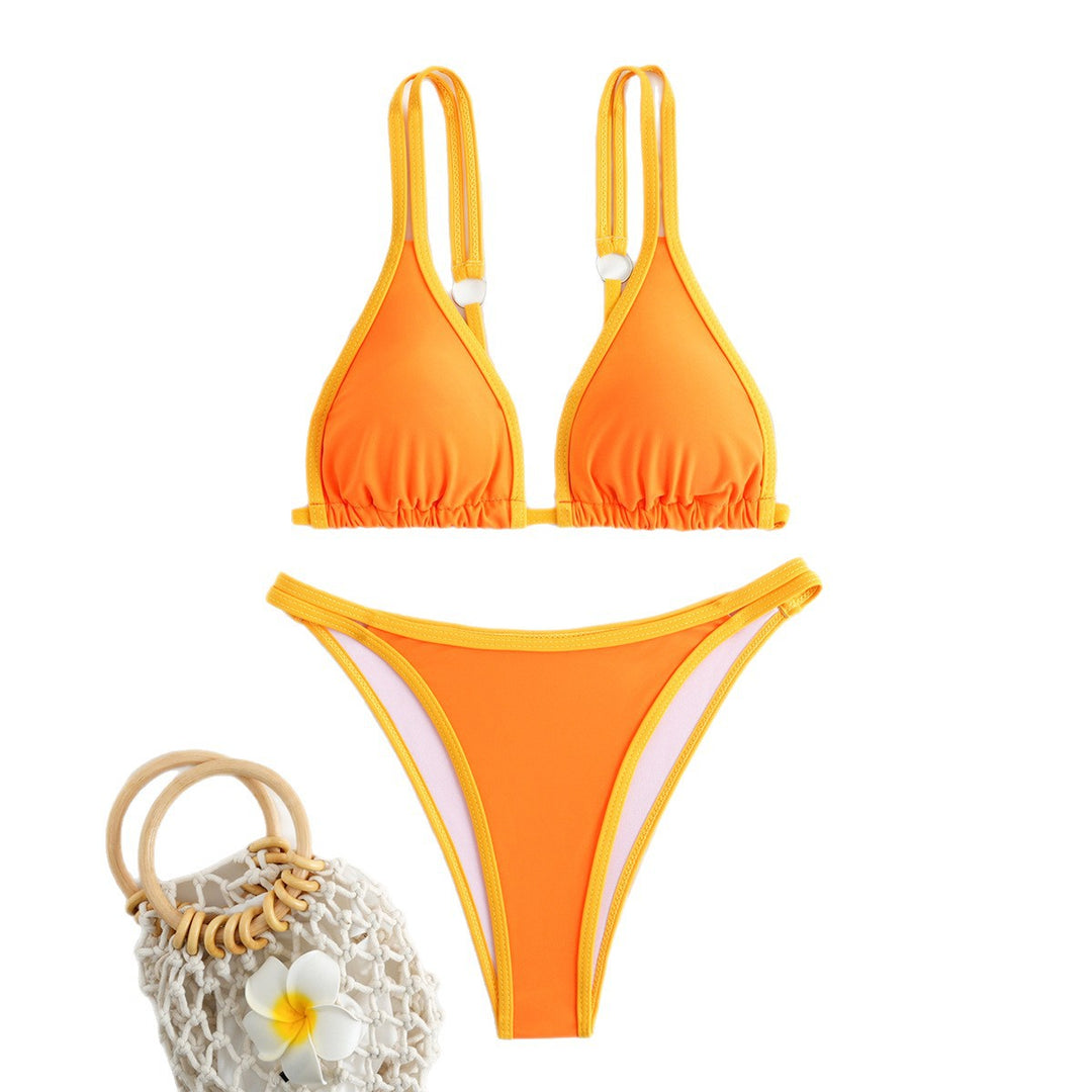 Ladies fashionable bikini with fine straps and intricate cut Mune Fashion